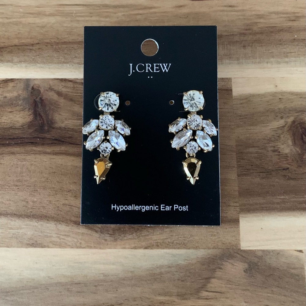 Jcrew J Crew rhinestone earrings new with tags